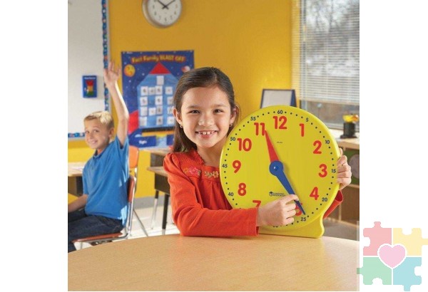 Развивающая игрушка "Учимся определять время. Игрушечные часы", большой набор (комплект для группы до 24 человек, 25 элементов)